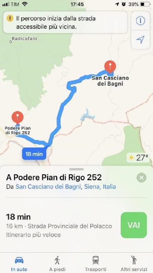 Francigena Bed & Breakfast San Casciano dei Bagni Ngoại thất bức ảnh