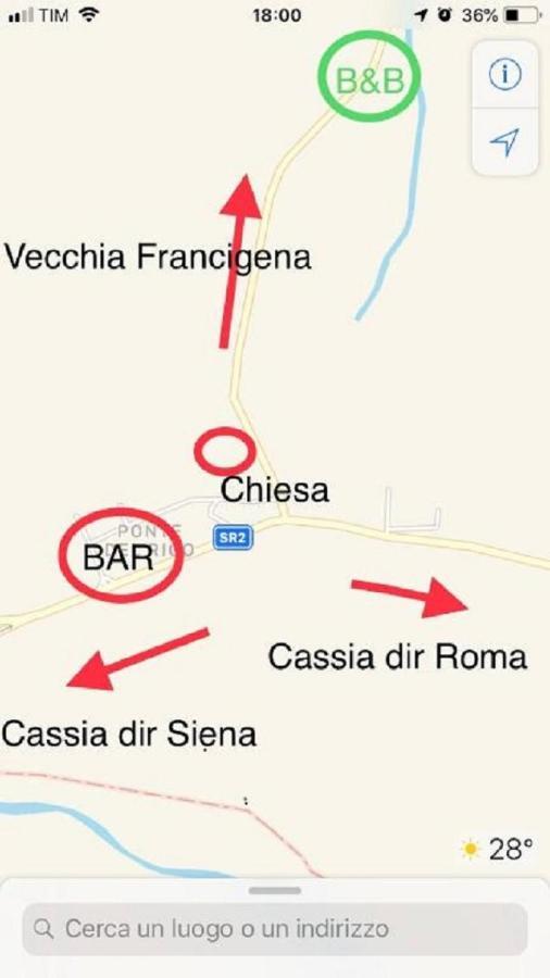 Francigena Bed & Breakfast San Casciano dei Bagni Ngoại thất bức ảnh